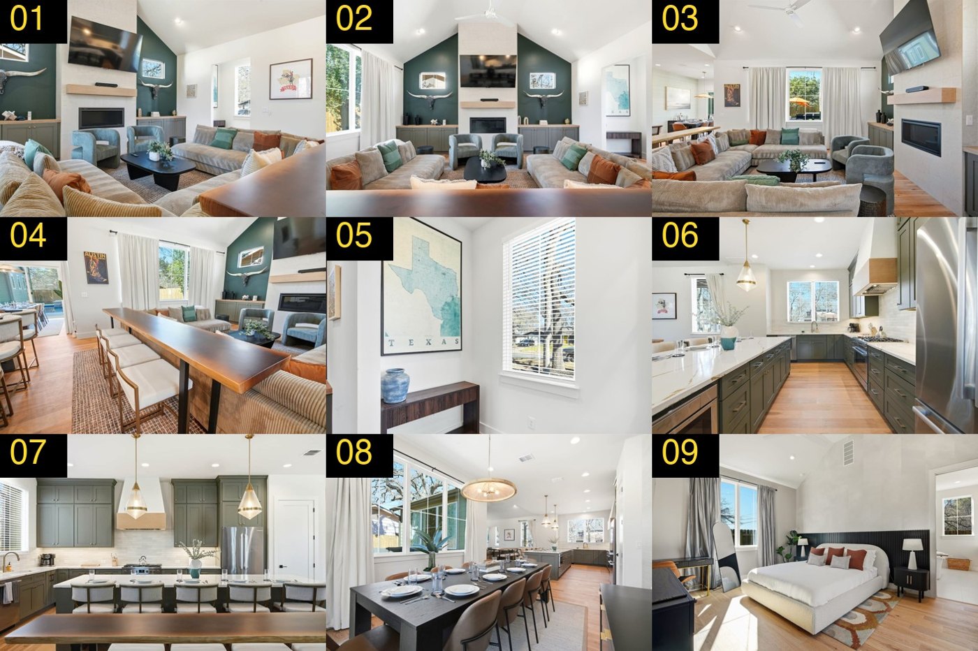 What Claude shows you after pulling a listing — every photo numbered and room-labeled, ready for shot planning